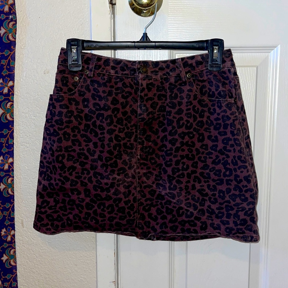 vera&lucy jean cheetah print skirt.